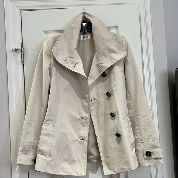 Cassis short trench coat small double breasted - Picture 6 of 8